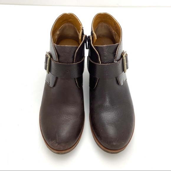 KORK Ease Belted Leather Ankle Bootie in Chocolate Brown - Picture 4 of 10